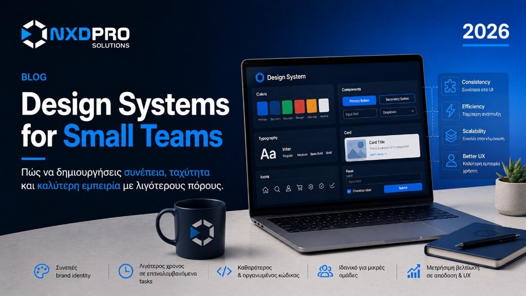 Design systems για μικρές ομάδες: pragmatic προσέγγιση το 2026