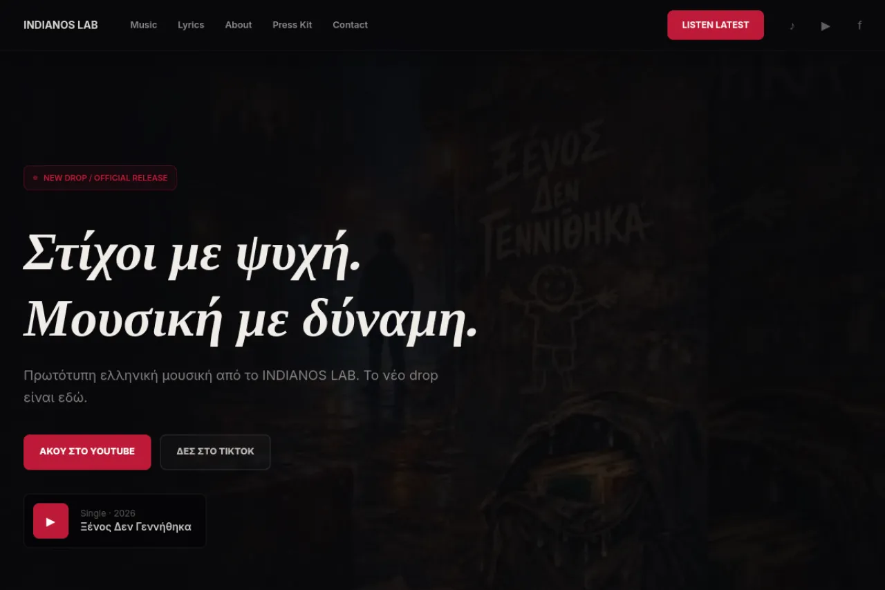 Indianos Lab — live website preview
